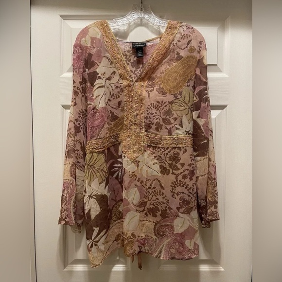 Lane Bryant Tops - Vintage Lane Bryant Lightweight Sheer Shimmery Sequined Blouse Size 18/20
